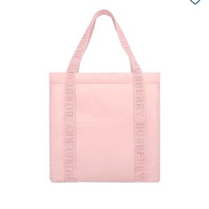 Burberry Pink Logo Tote Bag